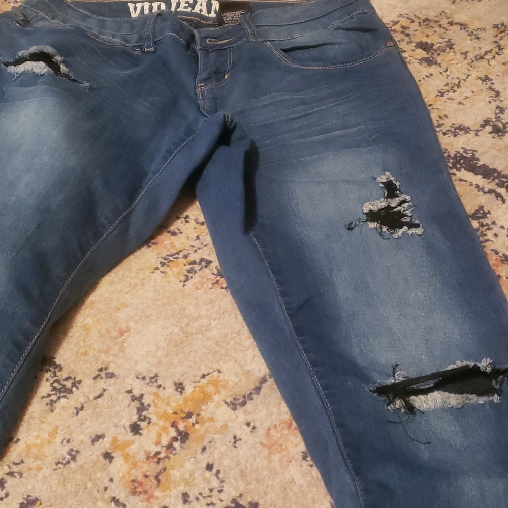 Distressed girls jeans size 7/8